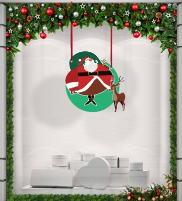 Houseart Santa Claus Is Coming, Χριστουγεννιάτικα, Καρτολίνες κρεμαστές, 50 x 50 εκ.