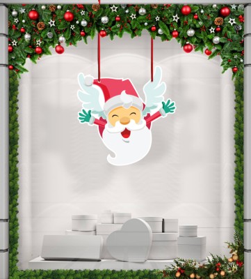 Houseart Happy Santa Claus, Χριστουγεννιάτικα, Καρτολίνες κρεμαστές, 50 x 50 εκ.
