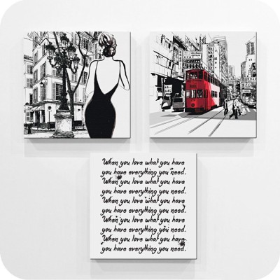 Houseart When you Love..., Διάφορα, Mini Set καμβάς, 25 x 25 εκ.