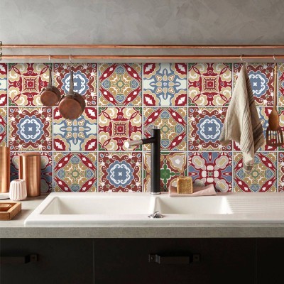 Μαροκινό μωσαϊκό μοτίβο, Backsplash, Αυτοκόλλητα πλακάκ