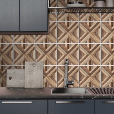 Houseart - ΣΗΜΑΝΤΙΚΟ: Σε περίπτωση διαφοράς τιμής από το κατάστημα ισχύει παντα και μόνο η τιμή του καταστήματος Ρεαλιστικό μοτίβο ξύλινης επιφάνειας, Backsplash, Αυτοκ