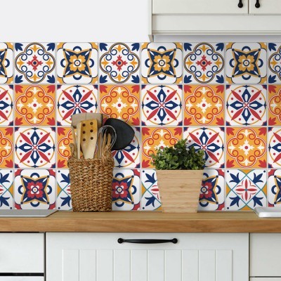 Houseart Ethnic πορτογαλικό μοτίβο, Backsplash, Αυτοκόλλητα πλακάκια, 30 x 120 εκ.