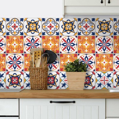 Ethnic πορτογαλικό μοτίβο, Backsplash, Αυτοκόλλητα πλακ