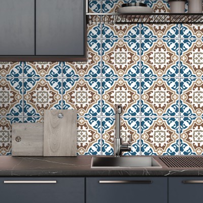 Houseart - ΣΗΜΑΝΤΙΚΟ: Σε περίπτωση διαφοράς τιμής από το κατάστημα ισχύει παντα και μόνο η τιμή του καταστήματος Κλασικό μοτίβο, Backsplash, Αυτοκόλλητα πλακάκια, 30 x