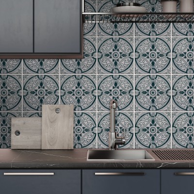 Μοτίβο σε γκρι abstract αποχρώσεις, Backsplash, Αυτοκόλ