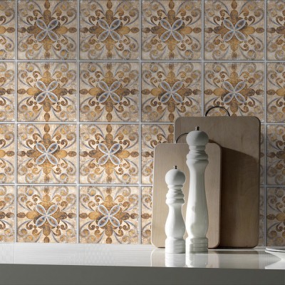 Πορτογαλικό μοτίβο ανοιχτό καφέ, Backsplash, Αυτοκόλλητ