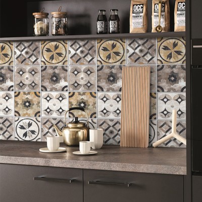 Μοτίβο με διάφορα σχέδια, Backsplash, Αυτοκόλλητα πλακά