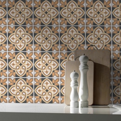 Houseart - ΣΗΜΑΝΤΙΚΟ: Σε περίπτωση διαφοράς τιμής από το κατάστημα ισχύει παντα και μόνο η τιμή του καταστήματος Πορτογαλικό μοτίβο ανοιχτό καφέ, Backsplash, Αυτοκόλλητ