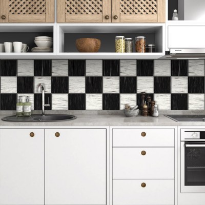 Houseart - ΣΗΜΑΝΤΙΚΟ: Σε περίπτωση διαφοράς τιμής από το κατάστημα ισχύει παντα και μόνο η τιμή του καταστήματος Καρό πλακάκια, Backsplash, Αυτοκόλλητα πλακάκια, 30 x 1