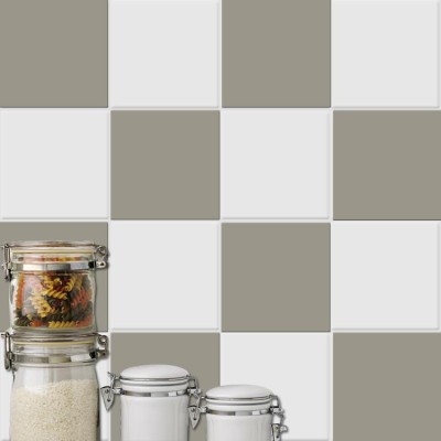 Houseart - ΣΗΜΑΝΤΙΚΟ: Σε περίπτωση διαφοράς τιμής από το κατάστημα ισχύει παντα και μόνο η τιμή του καταστήματος Medium grey (8 τεμάχια), Τοίχου, Αυτοκόλλητα πλακάκια,