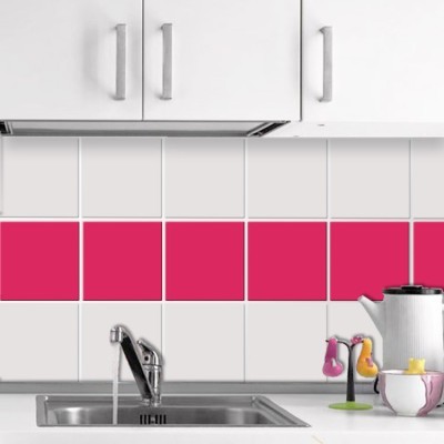 Cyclamen (8 τεμάχια), Τοίχου, Αυτοκόλλητα πλακάκια, 10 x 10 εκ.