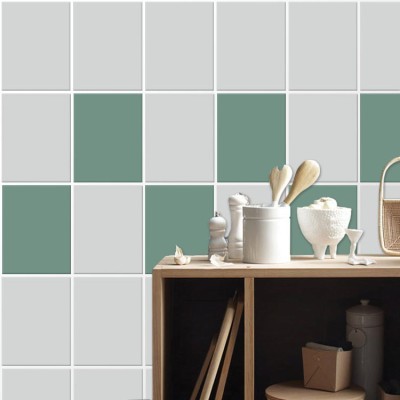 Διακόσμηση παιδικού δωματίου House Art - ΣΗΜΑΝΤΙΚΟ: Σε περίπτωση διαφοράς τιμής από το κατάστημα ισχύει παντα και μόνο η τιμή του καταστήματος Pastel turquoise (8 τεμάχια), Τοίχου, Αυτοκόλλητα πλακά