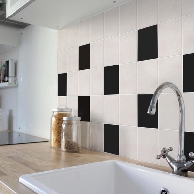 Houseart - ΣΗΜΑΝΤΙΚΟ: Σε περίπτωση διαφοράς τιμής από το κατάστημα ισχύει παντα και μόνο η τιμή του καταστήματος Black (8 τεμάχια), Τοίχου, Αυτοκόλλητα πλακάκια, 10 x 1