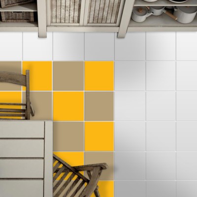 Houseart - ΣΗΜΑΝΤΙΚΟ: Σε περίπτωση διαφοράς τιμής από το κατάστημα ισχύει παντα και μόνο η τιμή του καταστήματος Silk grey - Butter cup (8 τεμάχια), Δαπέδου, Αυτοκόλλητ