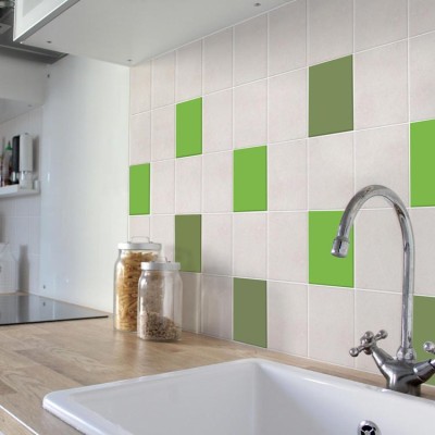 Houseart - ΣΗΜΑΝΤΙΚΟ: Σε περίπτωση διαφοράς τιμής από το κατάστημα ισχύει παντα και μόνο η τιμή του καταστήματος Lime+Pesto (8 τεμάχια), Τοίχου, Αυτοκόλλητα πλακάκια, 1