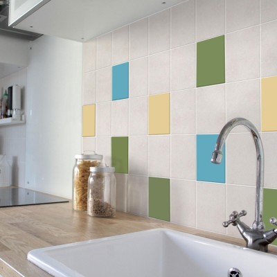 Light blue - Pesto - Ivory (8 τεμάχια), Τοίχου, Αυτοκόλ