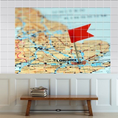 Διακόσμηση παιδικού δωματίου House Art - ΣΗΜΑΝΤΙΚΟ: Σε περίπτωση διαφοράς τιμής από το κατάστημα ισχύει παντα και μόνο η τιμή του καταστήματος Χάρτης της Ευρώπης, Τοίχου, Αυτοκόλλητα πλακάκια, 130 x