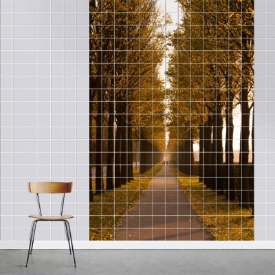 Φθινόπωρο, Τοίχου, Αυτοκόλλητα πλακάκια, 130 x 190 εκ.