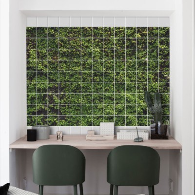 Πρασινάδα, Τοίχου, Αυτοκόλλητα πλακάκια, 130 x 90 εκ.