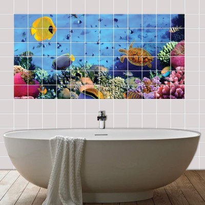 Ο βυθός της θάλασσας, Τοίχου, Αυτοκόλλητα πλακάκια, 120 x 60 εκ.