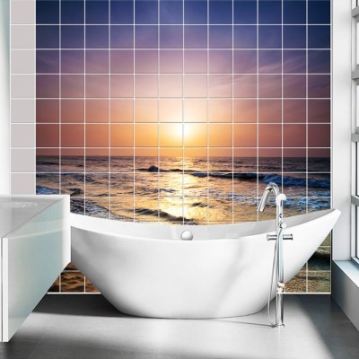 Θάλασσα, Τοίχου, Αυτοκόλλητα πλακάκια, 120 x 120 εκ.