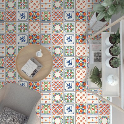 Houseart - ΣΗΜΑΝΤΙΚΟ: Σε περίπτωση διαφοράς τιμής από το κατάστημα ισχύει παντα και μόνο η τιμή του καταστήματος Azulejo παραδοσιακό μοτίβο σε επανάληψη (8 τεμάχια), Δα