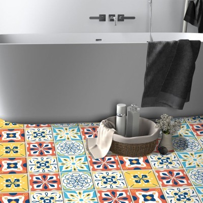 Ισπανικό ρετρό μοτίβο (8 τεμάχια), Δαπέδου, Αυτοκόλλητα