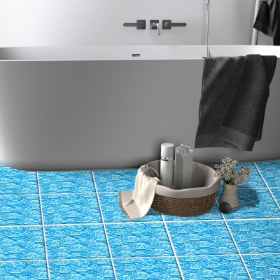 Houseart Μοτίβο Μεσογειακό γαλάζιο (8 τεμάχια), Δαπέδου, Αυτοκόλλητα πλακάκια, 10 x 10 εκ.