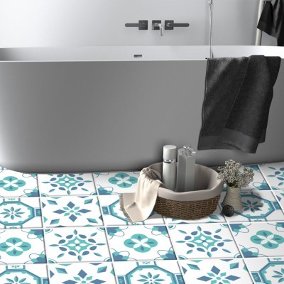 Μοτίβο σε βεραμάν & γαλάζιο (8 τεμάχια), Δαπέδου, Αυτοκ