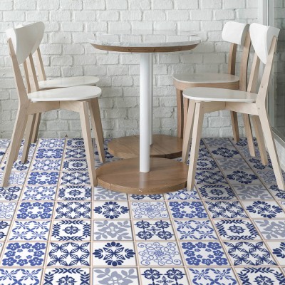 Houseart Vintage μοτίβα (8 τεμάχια), Δαπέδου, Αυτοκόλλητα πλακάκια, 10 x 10 εκ.