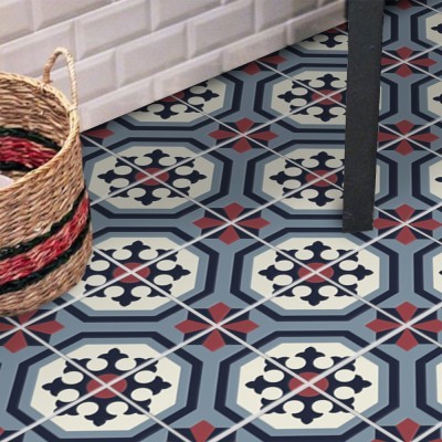 Houseart - ΣΗΜΑΝΤΙΚΟ: Σε περίπτωση διαφοράς τιμής από το κατάστημα ισχύει παντα και μόνο η τιμή του καταστήματος Vintage μοτίβα μπλε-κόκκινο (8 τεμάχια), Δαπέδου, Αυτοκ