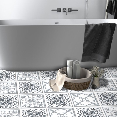 Houseart - ΣΗΜΑΝΤΙΚΟ: Σε περίπτωση διαφοράς τιμής από το κατάστημα ισχύει παντα και μόνο η τιμή του καταστήματος Carribean Ασπρόμαυρο μοτίβο (8 τεμάχια), Δαπέδου, Αυτοκ