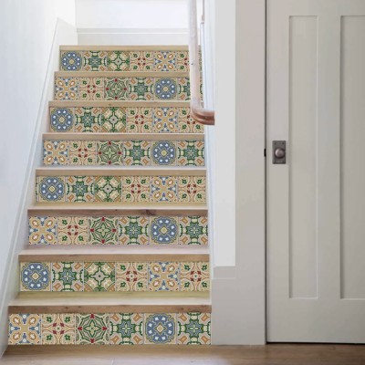 Houseart - ΣΗΜΑΝΤΙΚΟ: Σε περίπτωση διαφοράς τιμής από το κατάστημα ισχύει παντα και μόνο η τιμή του καταστήματος Τούρκικο μωσαϊκό μοτίβο, Σκάλα, Αυτοκόλλητα πλακάκια, 9