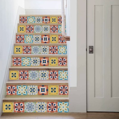 Spanish decor, Σκάλα, Αυτοκόλλητα πλακάκια, 90 x 12 εκ.