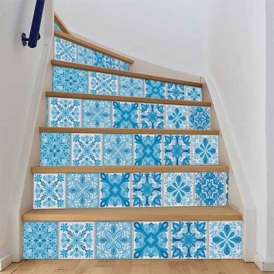 Houseart Ιταλικό μοτίβο, Σκάλα, Αυτοκόλλητα πλακάκια, 90 x 12 εκ.