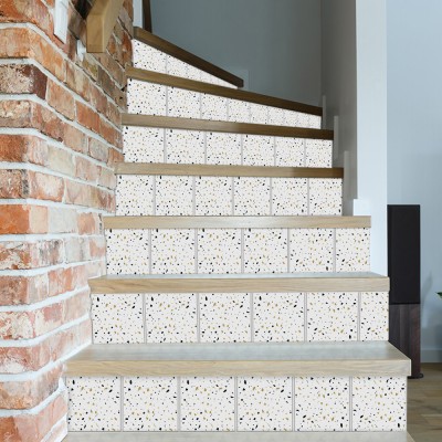 Houseart - ΣΗΜΑΝΤΙΚΟ: Σε περίπτωση διαφοράς τιμής από το κατάστημα ισχύει παντα και μόνο η τιμή του καταστήματος Μωσαϊκό, Σκάλα, Αυτοκόλλητα πλακάκια, 90 x 12 εκ.