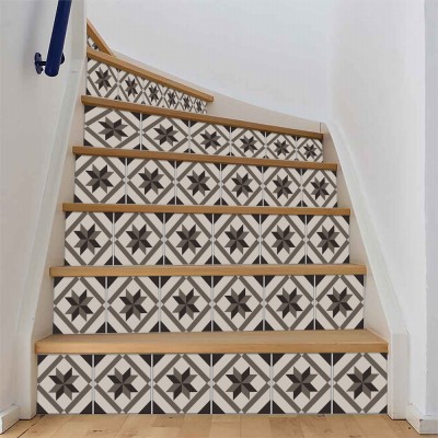 Κεραμικά πλακάκια, Σκάλα, Αυτοκόλλητα πλακάκια, 90 x 12 εκ.