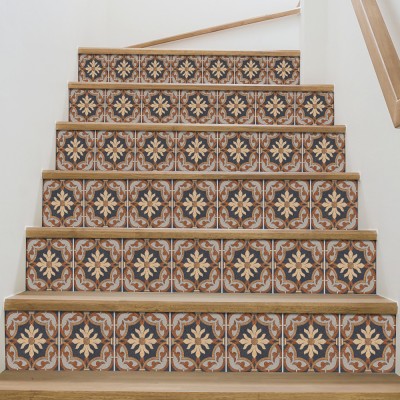 Houseart - ΣΗΜΑΝΤΙΚΟ: Σε περίπτωση διαφοράς τιμής από το κατάστημα ισχύει παντα και μόνο η τιμή του καταστήματος Πορτογαλικό ισπανικό μοτίβο Πορτοκαλί-Κίτρινο, Σκάλα, Α