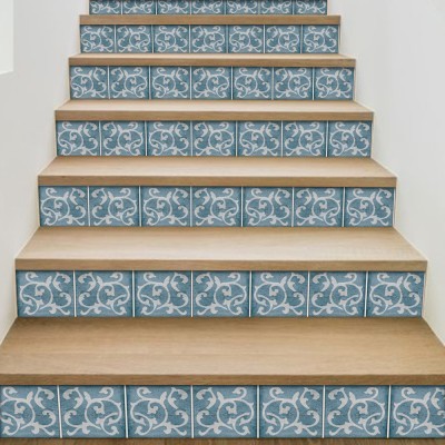 Μεσογειακό Σχέδιο, Σκάλα, Αυτοκόλλητα πλακάκια, 90 x 12 εκ.