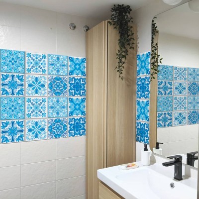 Ιταλικό μοτίβο, Ταπετσαρία, Αυτοκόλλητα πλακάκια, 100 x 100 εκ.