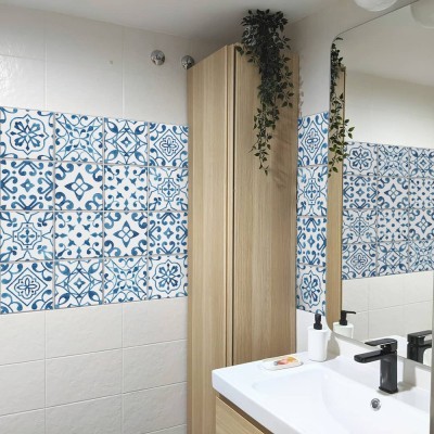 Μεσογειακό Μοτίβο, Ταπετσαρία, Αυτοκόλλητα πλακάκια, 100 x 100 εκ.