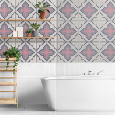 Ιταλικό Μοτίβο Πολύχρωμο μωβ, Ταπετσαρία, Αυτοκόλλητα π