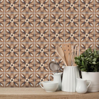 Houseart - ΣΗΜΑΝΤΙΚΟ: Σε περίπτωση διαφοράς τιμής από το κατάστημα ισχύει παντα και μόνο η τιμή του καταστήματος Floral Ξύλινο Σχέδιο, Ταπετσαρία, Αυτοκόλλητα πλακάκια,