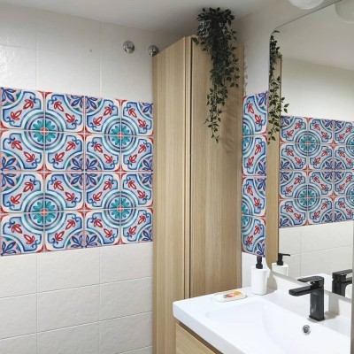 Διακόσμηση παιδικού δωματίου House Art - ΣΗΜΑΝΤΙΚΟ: Σε περίπτωση διαφοράς τιμής από το κατάστημα ισχύει παντα και μόνο η τιμή του καταστήματος Ιταλικό Μοτίβο Floral, Ταπετσαρία, Αυτοκόλλητα πλακάκια