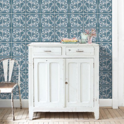 Μεσογειακό Σχέδιο, Ταπετσαρία, Αυτοκόλλητα πλακάκια, 100 x 100 εκ.