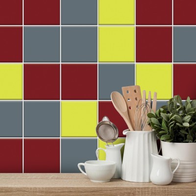 Burgundy - Green yellow - Graphite, Ταπετσαρία, Αυτοκόλ