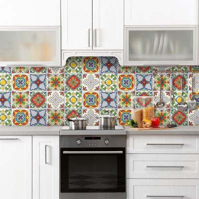 Abstract ισπανικό μοτίβο (8 τεμάχια), Τοίχου, Αυτοκόλλη