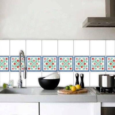 Ταλαβέρα μοτίβο (8 τεμάχια) Μοτίβα Αυτοκόλλητα πλακάκια 10 x 10 cm (38229)