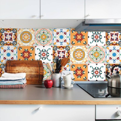 Διακόσμηση παιδικού δωματίου House Art - ΣΗΜΑΝΤΙΚΟ: Σε περίπτωση διαφοράς τιμής από το κατάστημα ισχύει παντα και μόνο η τιμή του καταστήματος Vintage πολύχρωμο μοτίβο (8 τεμάχια), Τοίχου, Αυτοκόλλη