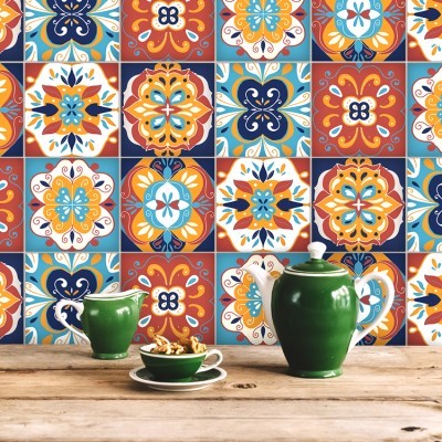 Διακόσμηση παιδικού δωματίου House Art - ΣΗΜΑΝΤΙΚΟ: Σε περίπτωση διαφοράς τιμής από το κατάστημα ισχύει παντα και μόνο η τιμή του καταστήματος Πολύχρωμο floral μοτίβο (6 τεμάχια), Τοίχου, Αυτοκόλλητ